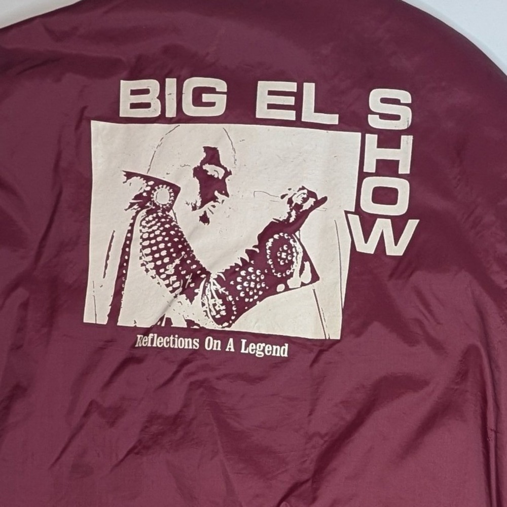 Pro-Am Rennoc Coaches Jacket Mens M Burgundy Big El Show Reflections On A Legend